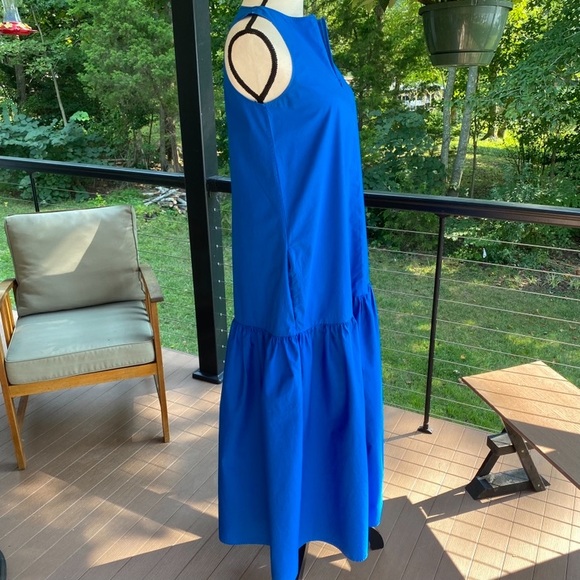 💙 COS. Blue Sleeveless Halter Maxi Dress, Size 2. THIS DRESS IS GORGEOUS ! 💙 - Picture 9 of 12